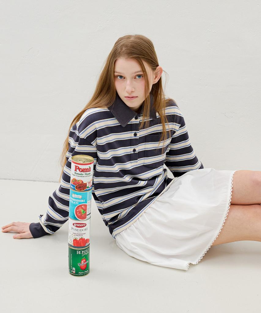Ollibeudeollibeu Collared T-Shirt Layered Flare Dress Oe6So2540