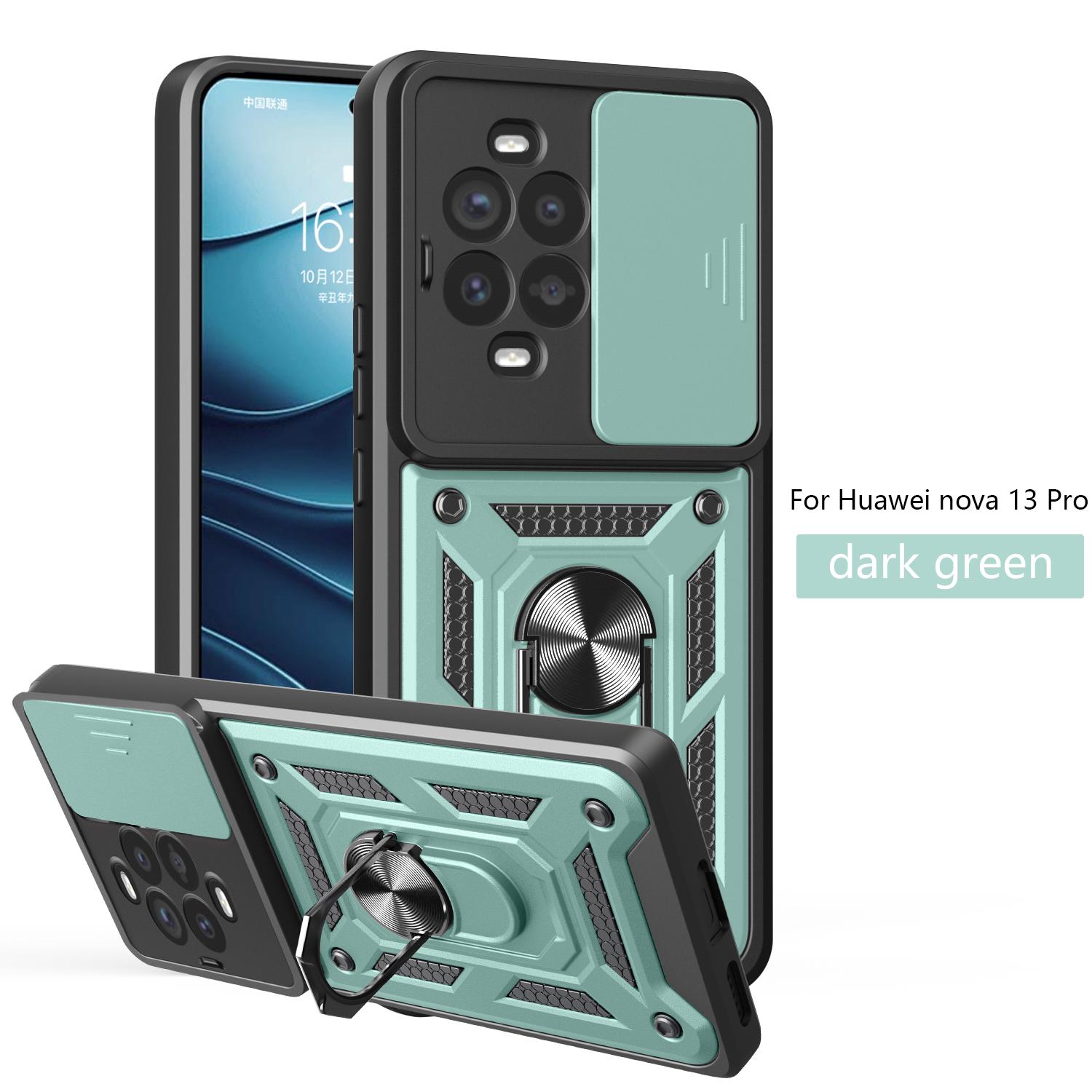 For Huawei nova 13 Case Huawei nova 13 Pro Cover Nova 12 Magnetic Ring Holder Armor Phone Case Slide Camera Protect Back Cover Huawei nova 13 Pro
