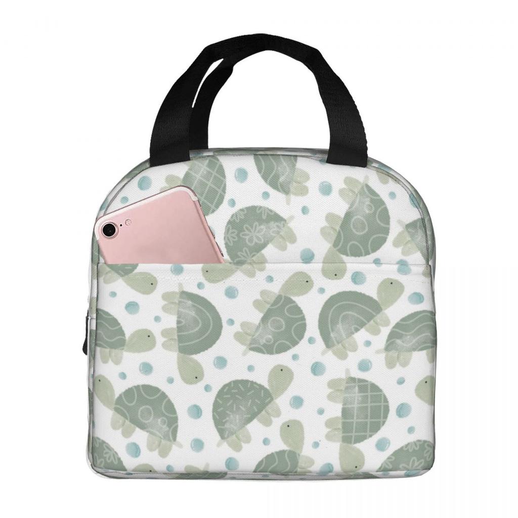 Entzückende Cartoon-Meeresschildkröte Isolierte Lunchtasche für Damen Kinder Auslaufsichere Lebensmittelboxen Thermische Lunchbox Tragetasche