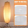 1pc Bedside Paper Lamp Shade Cover Bedroom Living Room Long Vertical Lampshade Nordic Minimalist Floor Lamp Decoration