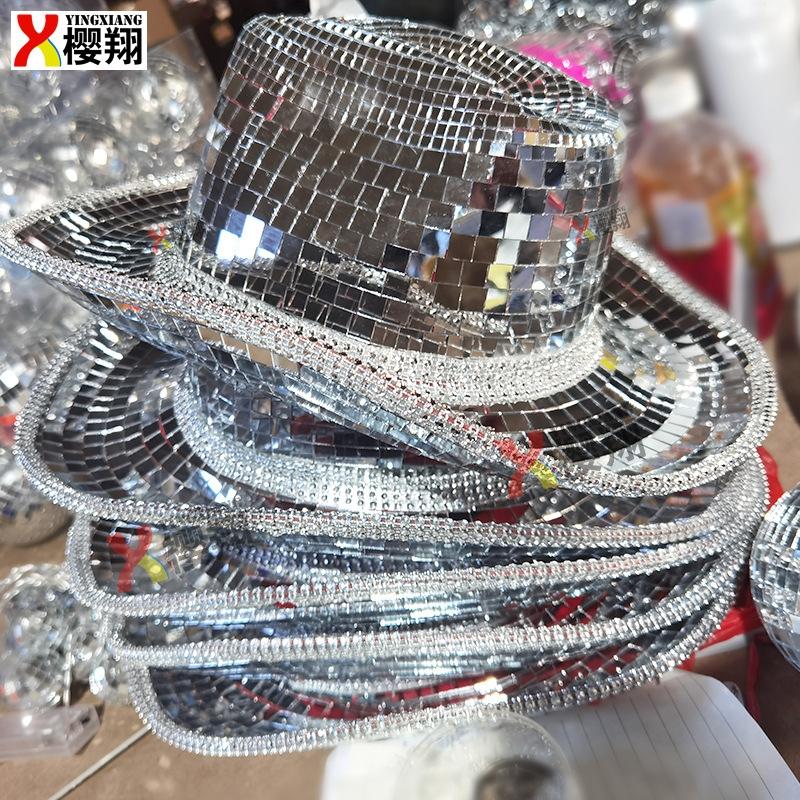 Holographic Mirror Fisherman Bucket Hat Shiny Reflective Disco Style Party For Women Teens Rave Festival Nightclub Dance Gift