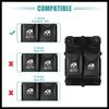 Power Window Switch Window Control Switch Fit for Chevrolet Monte Carlo 2000-2005 No.10284860 - Pack of 1 Durable Material