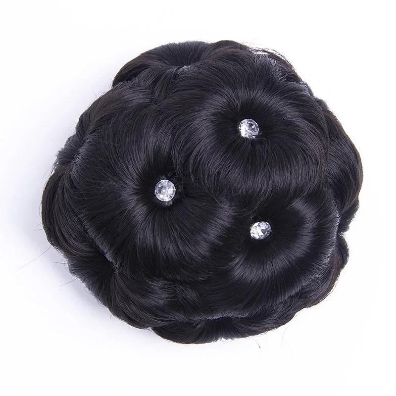 1KS Módní kulatý drdol do vlasů, kudrnaté vlasy, svatební kamínková ozdoba hlavy, personalizované stylingové nástroje pro ženy, dárky, vlasové doplňky