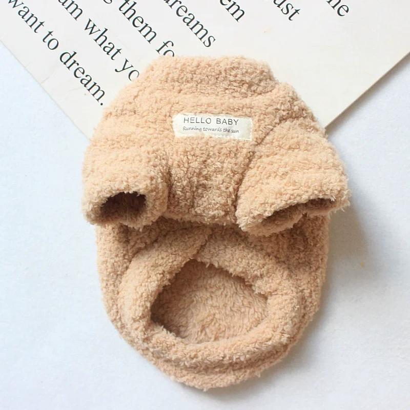 Winter Warm Soft Fleece Dog Coat Pet Vest Jacket for Small Dogs French Bulldog Chihuahua Yorkies Puppy Cat Solid Color Cold