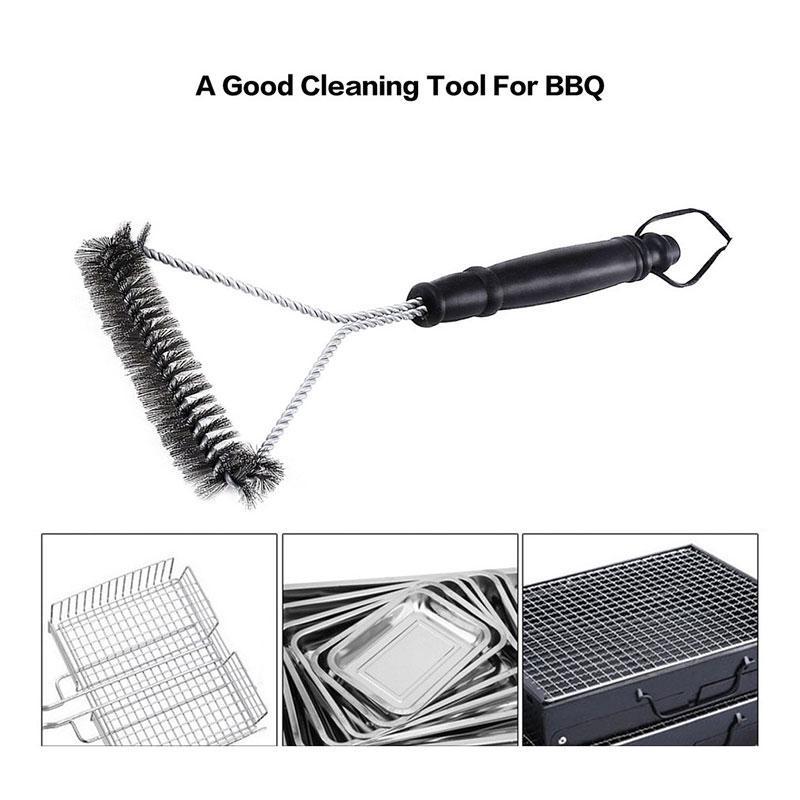 BBQ Grill Brush Wire Cleaning Brush Scraper with Stainless Steel Bristles Fan BBQ Grill Brush Wire Cleaning Brush Scraper with Stainless Steel Bristles Fan