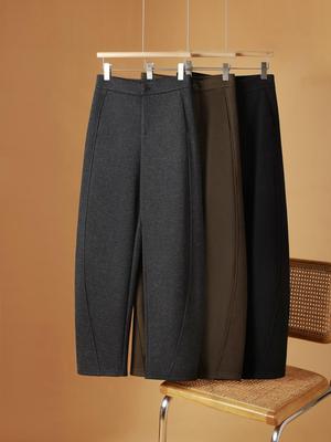 Wool Sickle 2025 Fleece-Lined Plus Size Slimming Women's Pants for Autumn/Winter