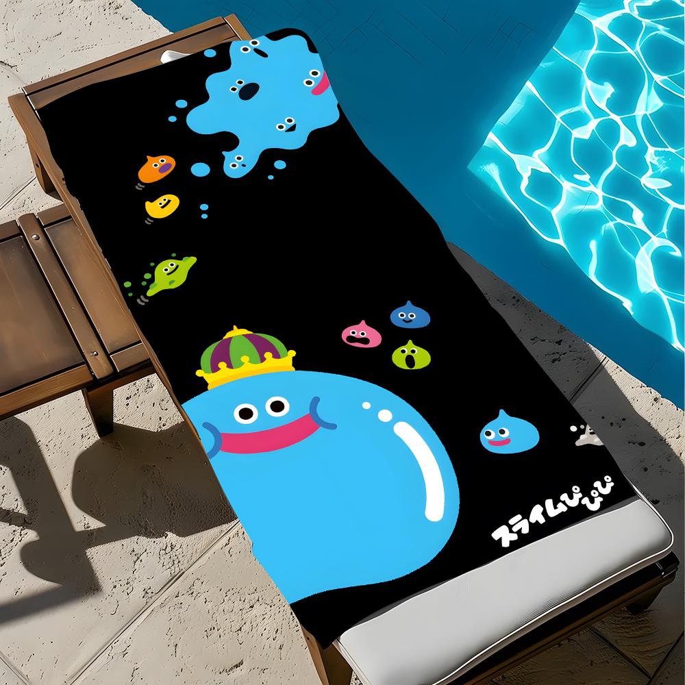 Game Slime Dragon Quest Towel Towel Soft Pool Gift For Travel Gym Shower Cool Camping Quick Dry Sports  Large Beach Towel