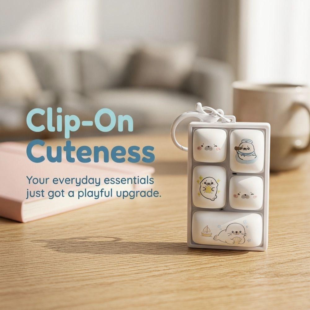 Cute Design Decompression Button Toy 5 Keys 5 Keys Fidget Keychain Accessories Gift