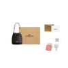 Coach Dempsey 14 Logo Kordelzugverschluss PVC und Leder Beuteltasche Damen Taschen Dunkelbraun CW299-IMXAQ