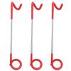 3Pcs Outdoor Tent Camping Multifunction Steam Light Hook Sshaped Hanger Twoway Hook Red