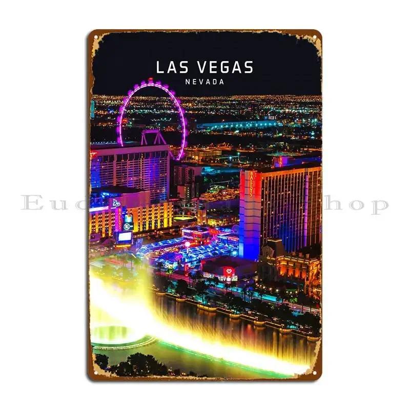 Las Vegas Us Metal Plaque Poster Personalized Cinema Funny Design Living Room Tin Sign Poster 20x30cm(7.8x11.8inch)