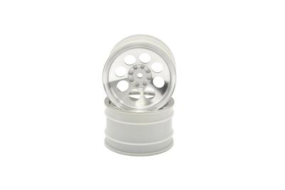 Kyosho Optima 8-Lug Wheels, 50mm, Satin Chrome, Set of 2 (OTH245SCC)