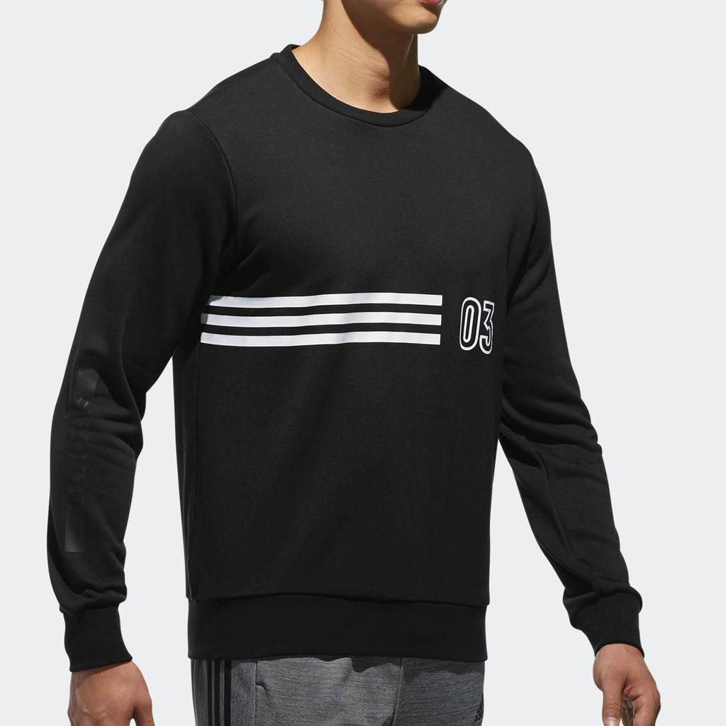 Adidas Fashionable Warm Round Neck Pullover Long Sleeve Sweatshirt Men Sweatshirt Black CX4948
