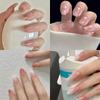 24pcs/set Short Square Fake Nails For Women Cute Bride French Heart Supplies Press Faux False W D4G6