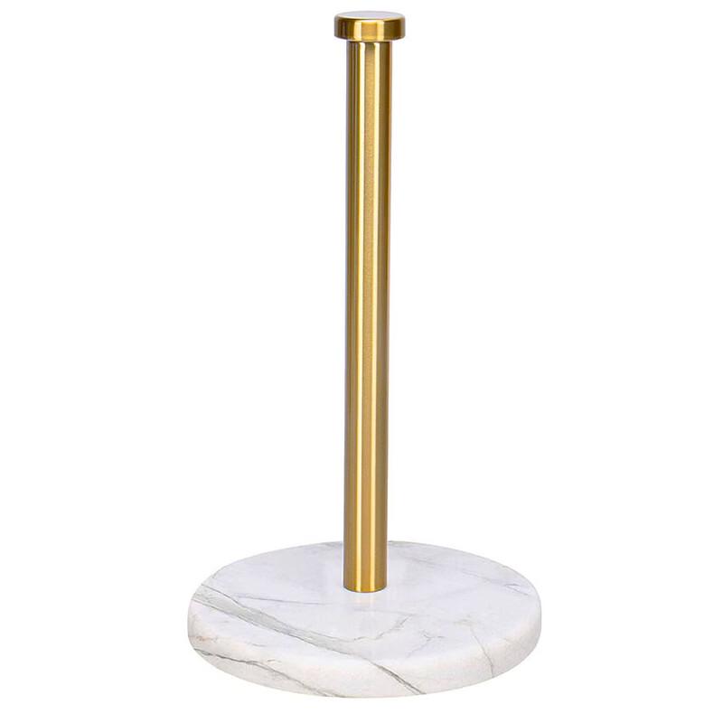 

Marble & Gold Vertical Roll Paper Holder