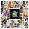 10/30/50/100pcs Aesthetic Moon and Sun Cartoon Graffiti Sticker DIY Laptop Luggage Waterproof Gothic Art Sticker Toys