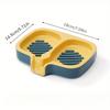 1pc Dual Compartment Soap Holder, Self Draining Soap Dish, Fast Drainage, Shampoo Bar Holder, Soap Bar Holder For Bathroom, Kitchen Sink,