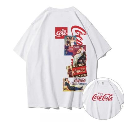 Καλοκαίρι 2026 Νέο Ανδρικό Γυναικείο T-shirt Μόδα Streetwear T-shirt Coca-Cola Unisex Κοινό Σχέδιο Αστροναυτών Κοντομάνικο Αναμνηστικό T-shirt