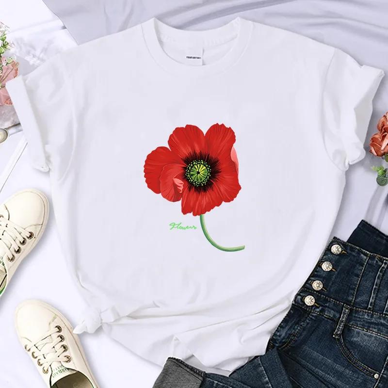 2026 Newest Flower For Women's Luxury High Quality Summer Print T-shirt Casual Extra Large Y2k Personalized Sleeves O-Neck