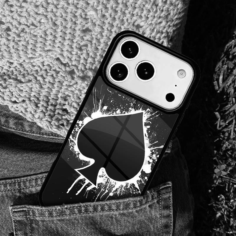 Ace of Spades Poker Soft Phone Case Cover for IPhone 11 12 13 14 15 16e 17 Pro Max Coque for IPhone 17 Air