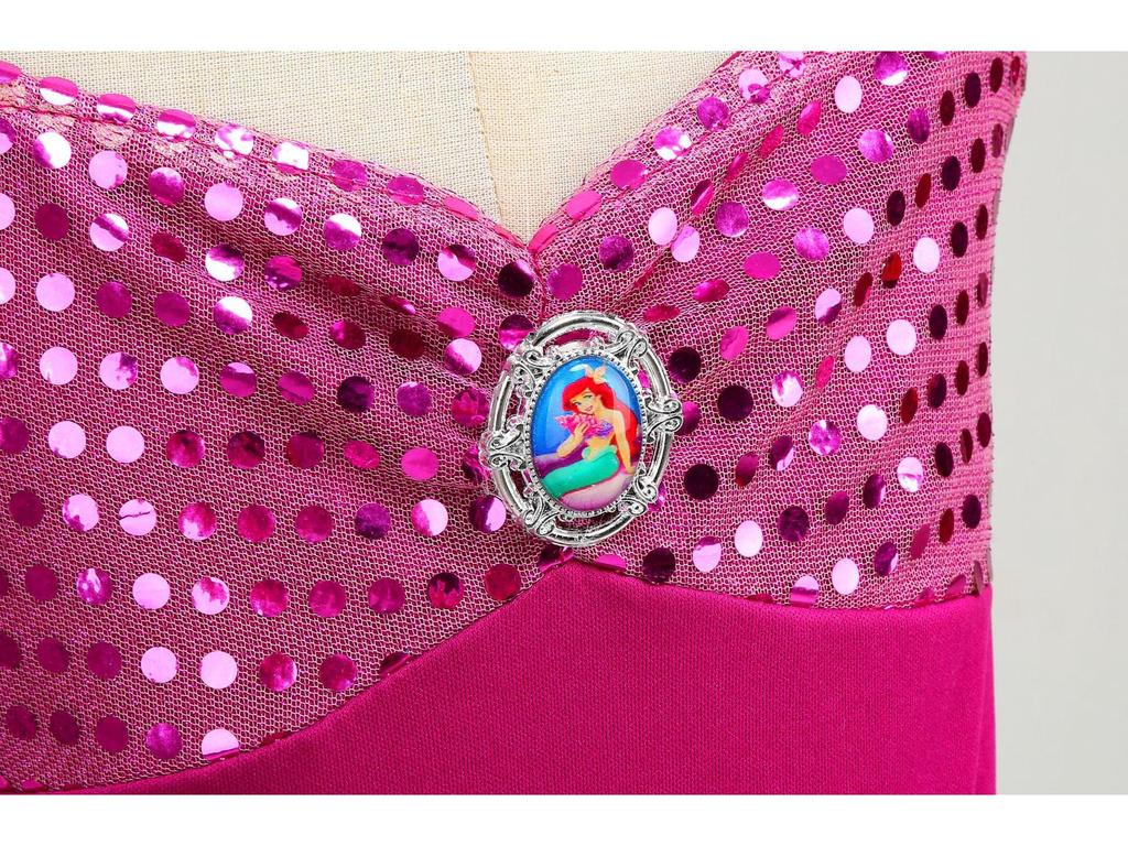 Girls' Sequin Cap Sleeve Mermaid Princess Dress
