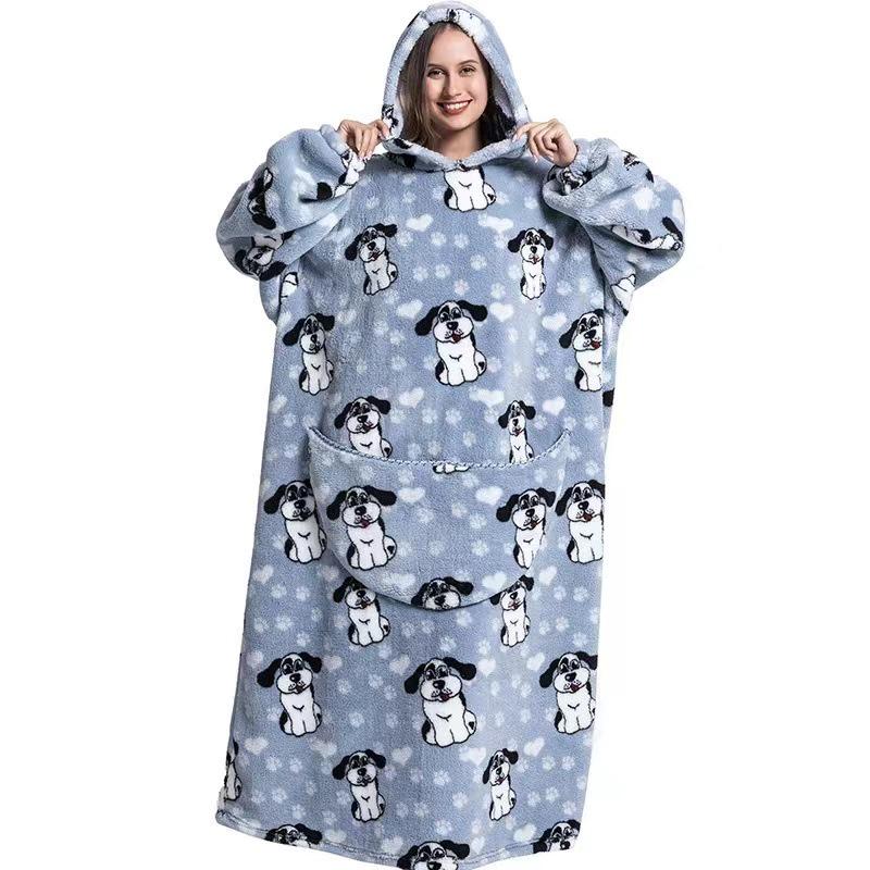 Herbst/Winter Übergröße Kapuzen-Decke - Unisex, Warm, Lockere Passform für Paare