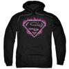 SUPERMAN FUCHSIA FLAMES Licensed Adult Hooded Sweatshirt Hoodie