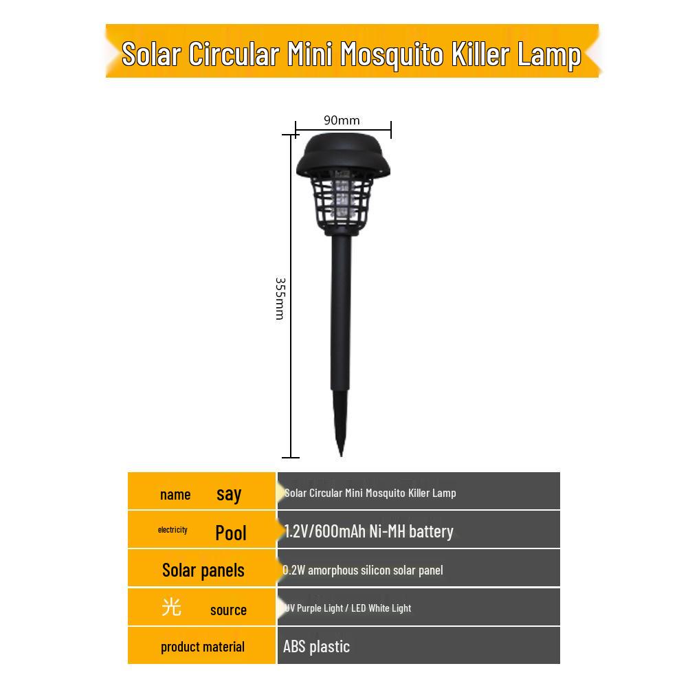 Waterproof Solar Mosquito Killer Lamp: Outdoor Electric Shock Mosquito Trap and Repellent for Gardens Solar Insect Killer Lamp