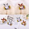 Delightful Anime Style Cartoon Character Badge For Pets And Couples Casual Fashion