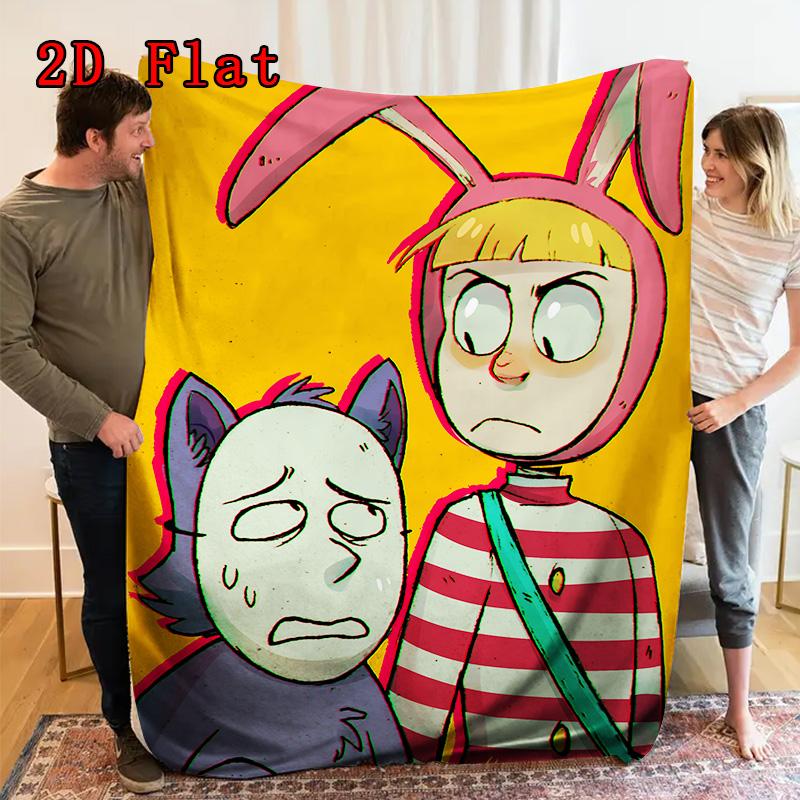 Popee The Performer 2D Flat Pattern Flannel Blanket High quality All Seasons Warmth and Comfort Perfect for Christmas Gifts.NMT0928132