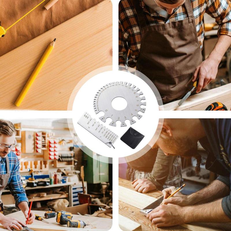 Wire Gauge Tool Double-Sided Scale Steel Gauge Measuring Tool High Strength Portable Ruler For Fabrication Metalworking