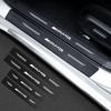 NGKP8 4Pcs Carbon Fiber Car Door Threshold Plate Stickers For Mercedes Benz AMG A B C E G CLA W211 W203 W204 W210 W124 accessories