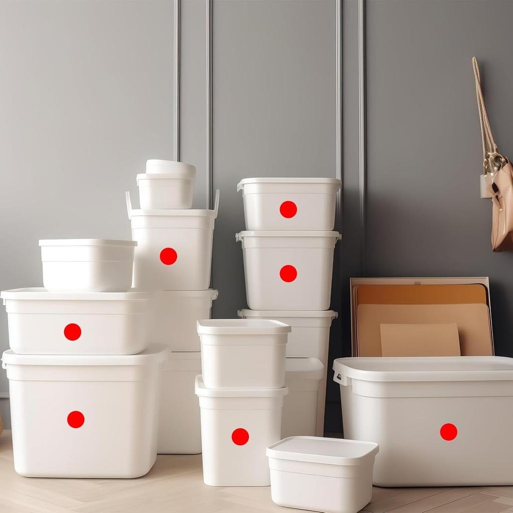 1400 PCS Red Circle Dot Stickers 3/4" Round Color Coding Label Stickers (Red)