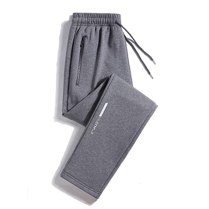 Men's Spring and Autumn Winter New Long Pants, Straight Loose Sports Bathroom Pants, Simple and Versatile Casual Pants for Men