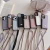 Cards Solt Wallet Leather Flip Crossbody Case For iPhone 16 Pro Max 15 Plus 14 13 12 11 Vertical Bag Pocket Long Lanyard Cover