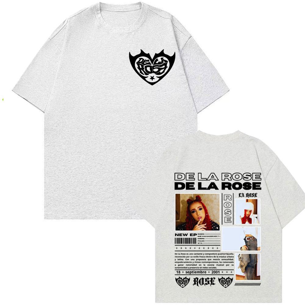 Singer Dela Rose Album Tour 2025 Cover Tshirts Unisex Women Clothing Harajuku Retro T Shirt 100 Cotton High Quality Tshirt Tops