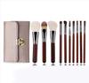 Edle Damen Luxus Professionelles Make-up-Künstler Pinselset Werkzeuge Tierversuchsfrei 10 Stück Natürliches Ziegenhaar Make-up-Pinselset mit Etui