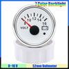 MAIMEIMI 7 Color LED 0-190ohm 52MM Fuel Water Level Gauge Water Temp Oil Pressure Meter Oil Temp Voltmeter with Alarm Optional
