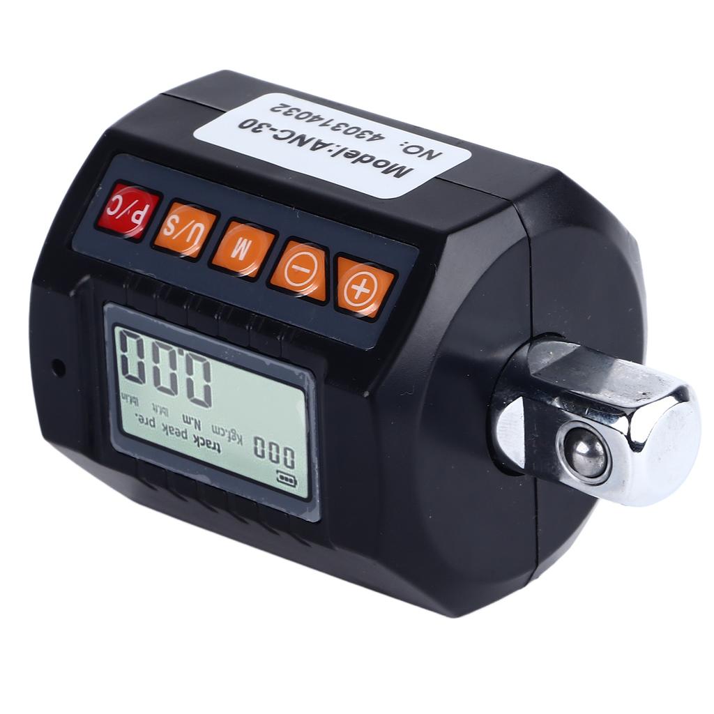 Digital Torsion Wrench Adapter 30N.m 4 Units LCD Backlit Display Torsion Meter with 14 and 38