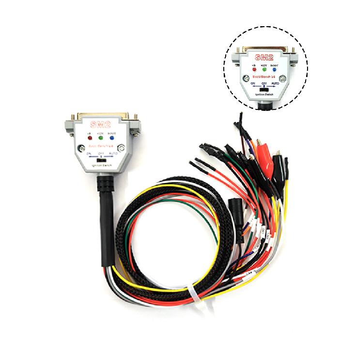SM2 PRO 3 J2534 LED LIGHTS Boot Bench Cable DB25 ECU Bench Pinout Cable For VCI Read And Write ECU BATT VCC KLINE CAN-H CAN-L Code Readers 4