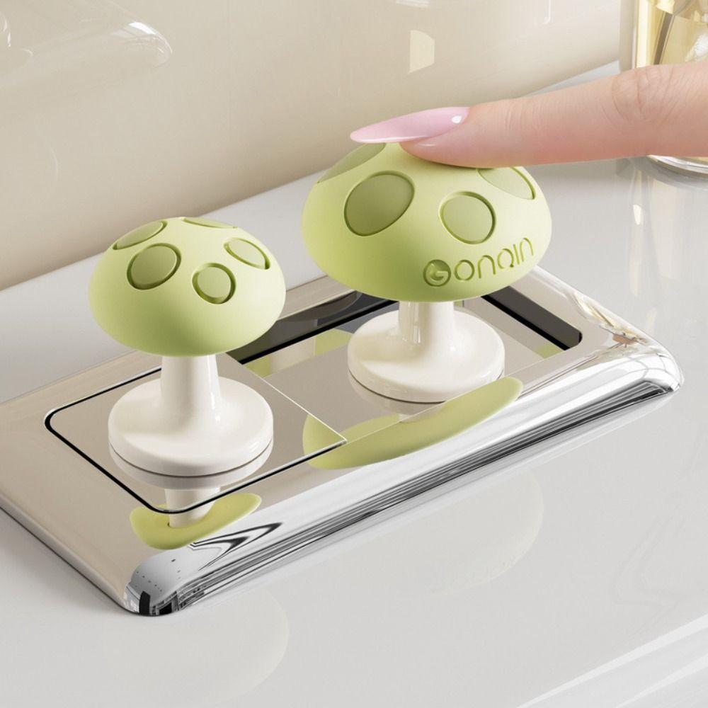 Adhesive Toilet Press Button Mushroom Shaped Toilet Presser Universal Water Tank Push Switch