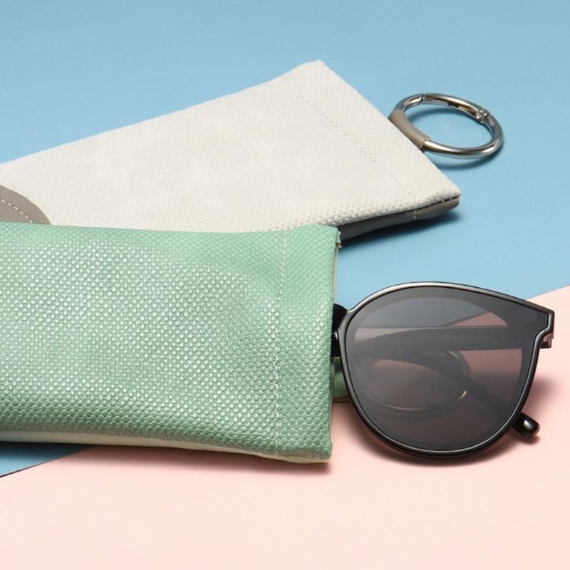 Premium PU Leather Sunglasses Pouches with Elastic Secure Opening And Lined Protective Interiors for Women Men Daily Use