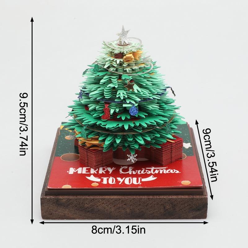 3D Christmas Tree Calendar Memo Pad 2026 Calendar Tear Away Paper Carving Art Diy Sticky Note Desktop Decor For New Year Gifts