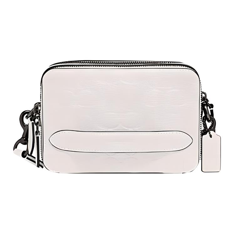 New COACH Charter Cow Leather Shoulder Bag, Crossbody Bag Women's Chalk White C2609-CHK