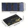 With USB Portable Foldable Solar Panel with Connection Port Very Suitable for Outdoor Travel, Hiking, and Camping To Charge Phones, Tablets, Fans,
