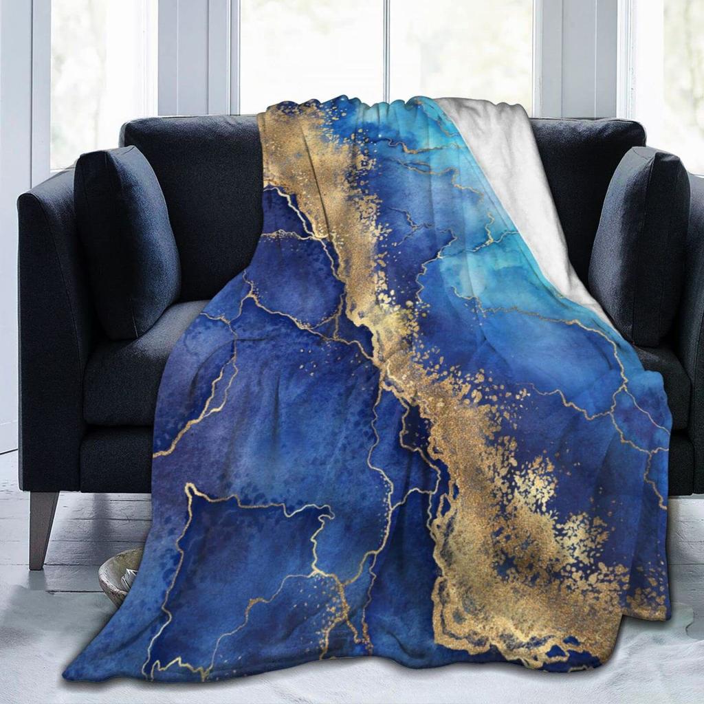 Marble Texture Series digitalprinted polyester Bedroom velvet flannel cover blanket Fleece soft sofa cover blankets for beds