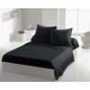 Lot de 2 taies d'oreiller - HOME LINGE PASSION - Microfibre 82 g - 63 x 63 cm - Noir