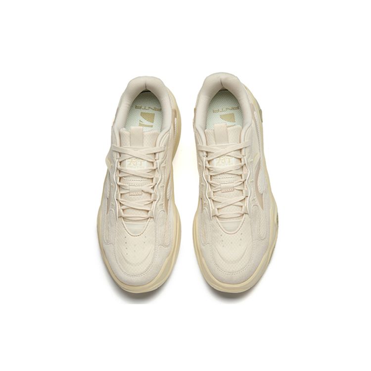 Anta Treading Mesh Wear-Resistant Non-Slip Low-Top Sports Casual Shoes Men sneaker Yellow Gray 112238091R-3