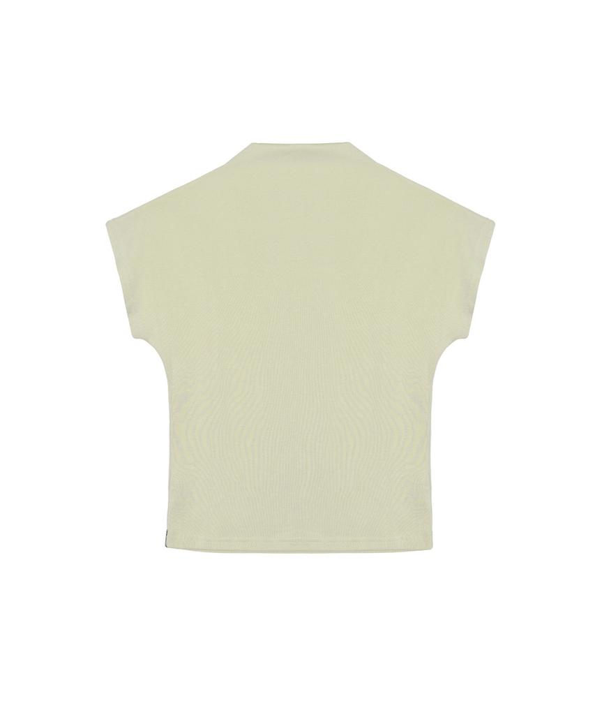 Nigaennikol Half Neck Slim Top_Khaki Beige