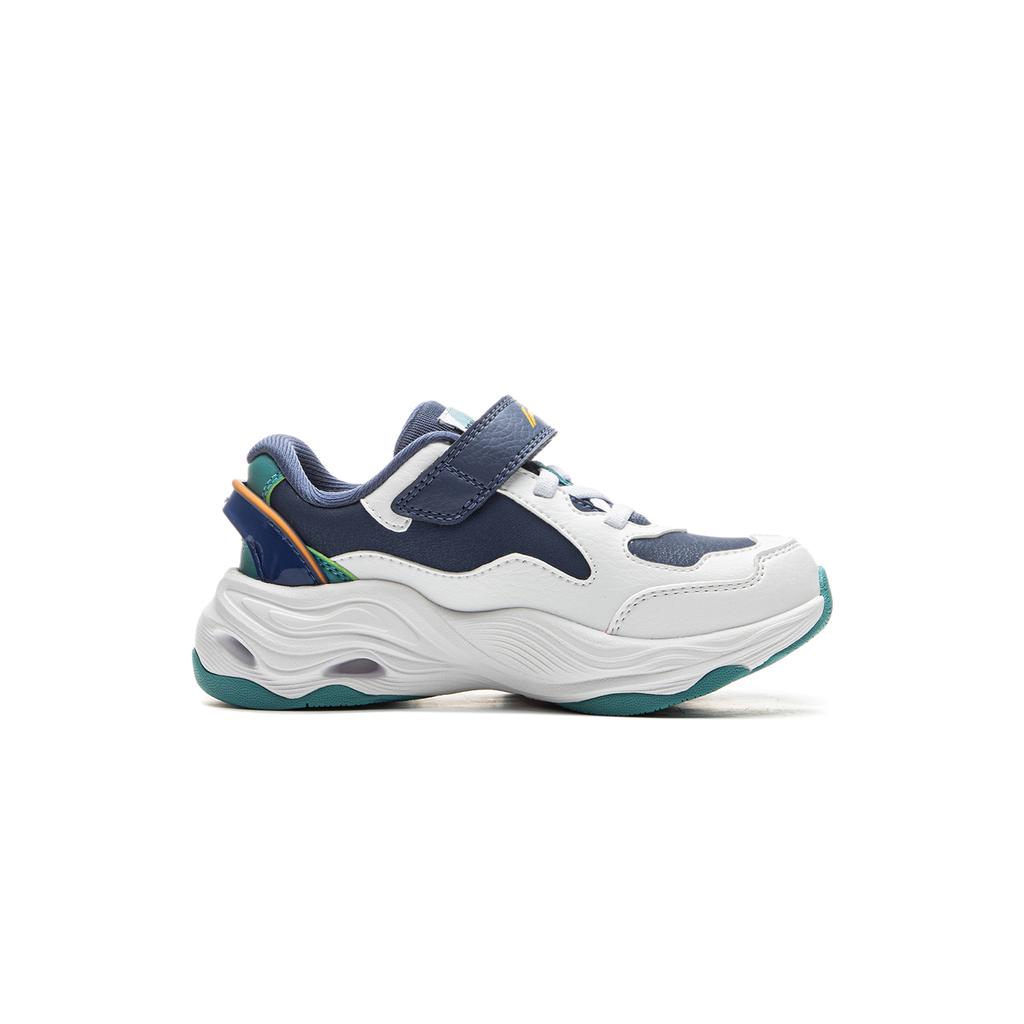 Li Ning Kinder Sport Lifestyle Serie Synthetikleder Bequem Runde Zehenpartie Abriebfest Low-Top Freizeitschuhe Kinder Freizeitschuhe YKNU096-13